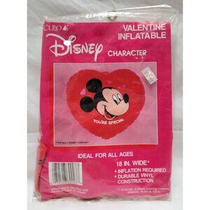 Vintage Cleo Disney Valentines Day Mickey Mouse 18" Vinyl Inflatable Heart